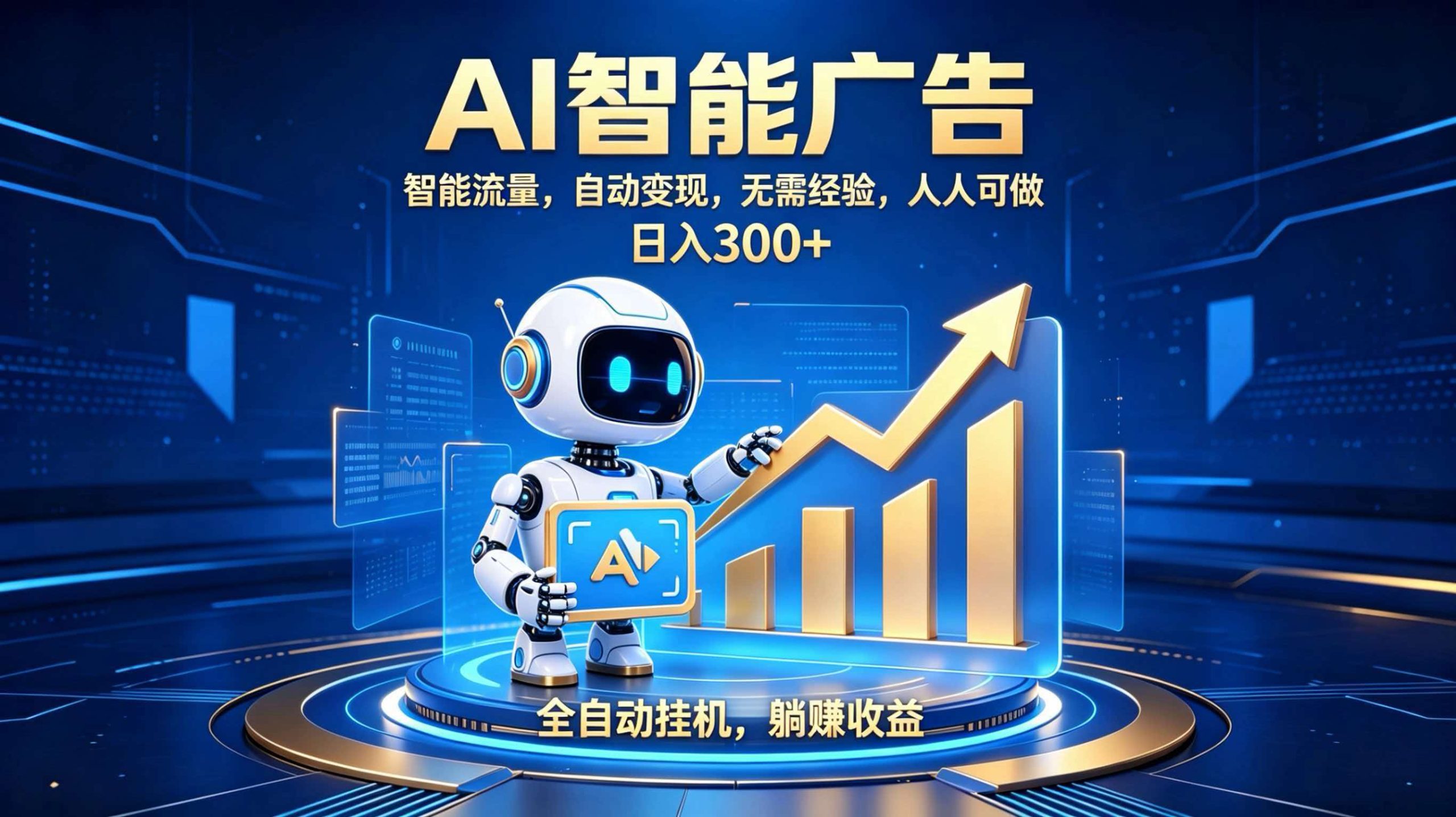 轻资产新赛道，全自动AI广告，打造持续收益-优优云网创