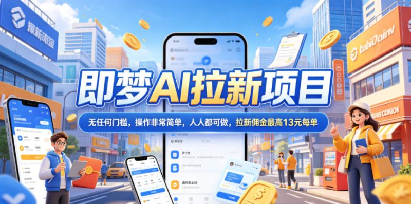 2026年即梦AI拉新项目最新玩法，无任何门槛，操作非常简单，人人都可做，拉新佣金最高13米每单(更新07月25日)-优优云网创
