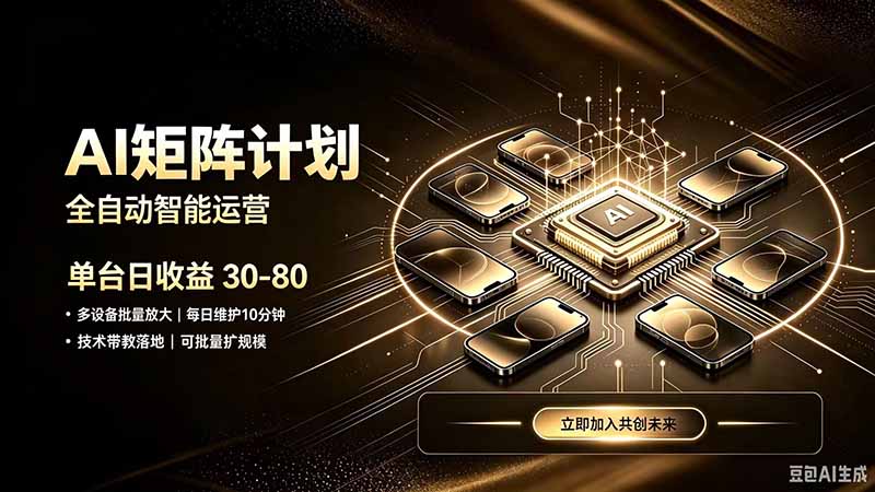 AI智能对话，矩阵规模化创业，全程技术扶持，长久稳定，日入800+-优优云网创
