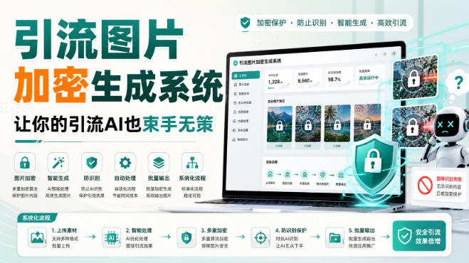 引流图片加密生成系统，让你的引流AI也束手无策-优优云网创