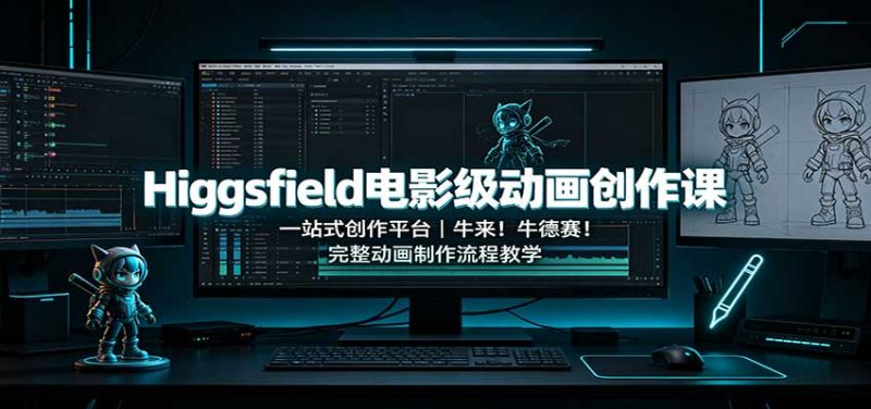 Higgsfield电影级动画创作课：一站式创作平台，牛来！牛德赛！完整动画制作流程教学-优优云网创