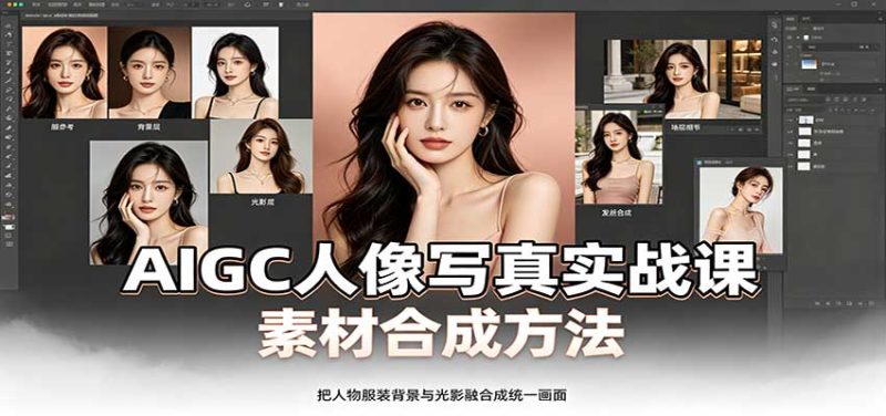 AIGC人像写真实战课:软件平台部署筹备,素材合成方法,多题材写真案例-优优云网创