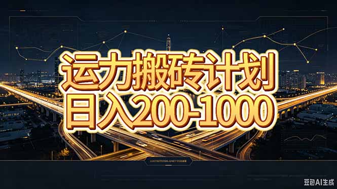 运力搬砖，风口项目。当日收益稳定200-1000。 每天仅需一小时，新人轻松上手。-优优云网创